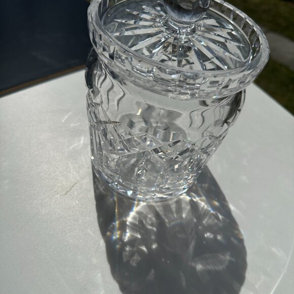 #6034 WATERFORD CRYSTAL LISMORE BISCUIT BARREL WITH LID - Picture 5 of 11